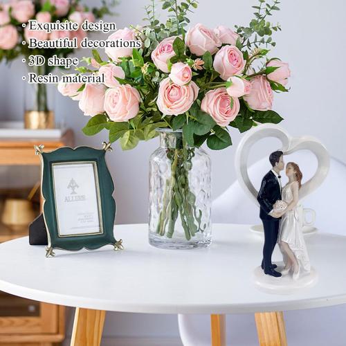 4.5 Wedding Cake Toppers Bride and Groom Figures Ornament Love Gifts Party Decor