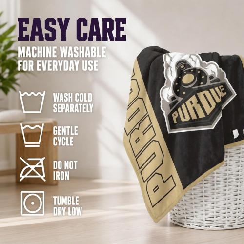 Proformance Home NCAA Purdue Boilermakers Endzone Ultra Soft Tailgate Throw