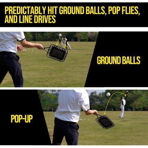 Baseball Racket for Fly Balls,15 Oz Baseball/Softball Fungo Racket Bat for Coaches and Parents to Help Players Practice Hitting Grounders,Fly Ball and Fielding Skills| with Large Shoulderbag