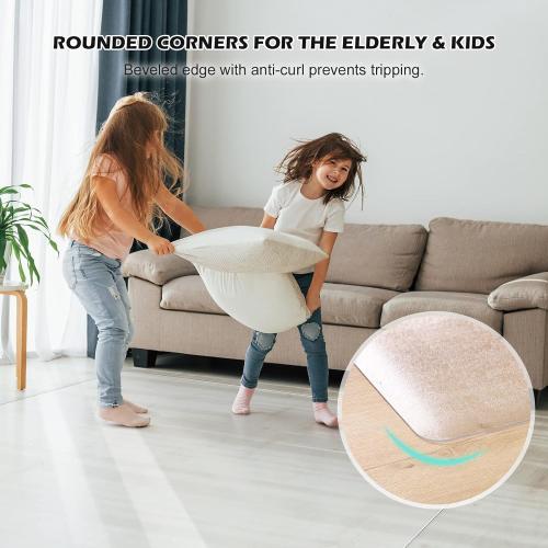 SALLOUS Chair Mat for Hard Floors, 60 x 75 Office Chair Mat for Hard Surface, Vinyl Floor Mat for Gaming Chairs, Multi-Purpose Floor Protector Desk Mat for Home Office (Clear)