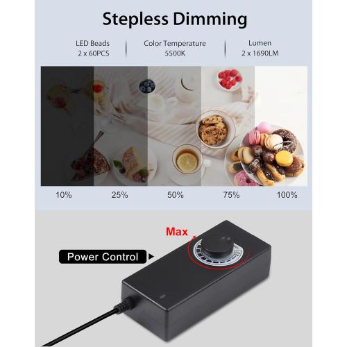 PULUZ Light Box Photography, 24x24 inch Large Photo Studio Light Box, Professional Dimmable Photo Booth with 120 LED Lights & 6 Backdrops for Jewelry and Food Items Product Photography