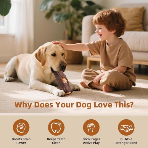 2 Pack Dog Toys for Aggressive Chewers, Interactive Indestructible Dog Toys to Keep Them Busy, Durable Dog Frozen Treat Toy for Large & Medium Dogs, Reduces Anxiety & Extends Playtime, Brown