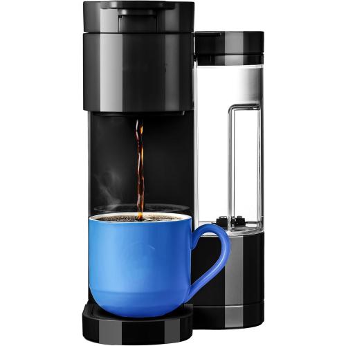 Black Single-Serve Pod Coffee Maker | K-Cup Compatible 6-14oz Brewer for Home Use