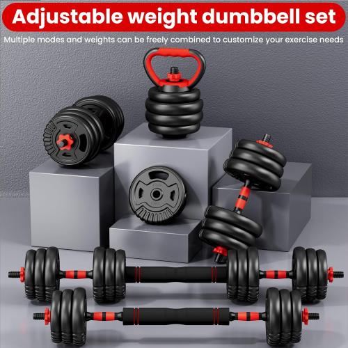 Adjustable Dumbbell Set, 22/33/45/70/90lbs Free Weight Set with Connector, 5-in-1 Dumbbell Set for Barbells, Kettlebells, Push up Stand, Weight Plate, Fitness Exercises for Home Gym Suitable Men/Women