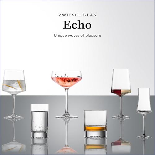 ZWIESEL GLAS Echo Cocktail Glass Cocktail Coupe with Unique Pattern, Dishwasher-Safe Machine-Made Tritan Crystal Glasses, Made in Germany (9 Ounce)