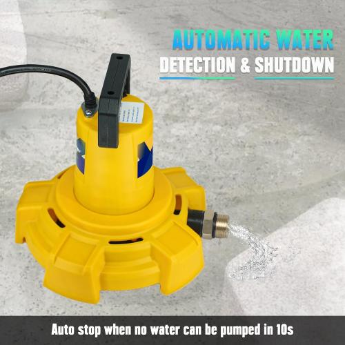 Cordless Submersible Sump Pump Compatible with Dewalt 20V Battery(Tool Only), 1320GPH Brushless Water Transfer Pump, Portable Electric Utility Pump w/ 15.4ft Cord for Garden Pond Pool Tub