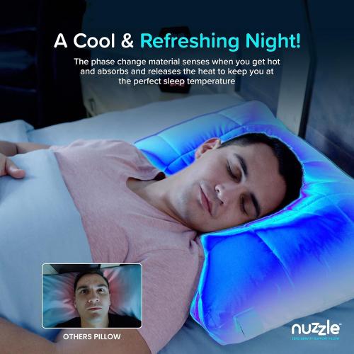 Nuzzle Adjustable Pillow for Side Sleepers, Luxury King Size Bed Pillow Hotel Collection - Best Adjust Height Soft Firm Pillow for Back, Stomach or Side Sleepers