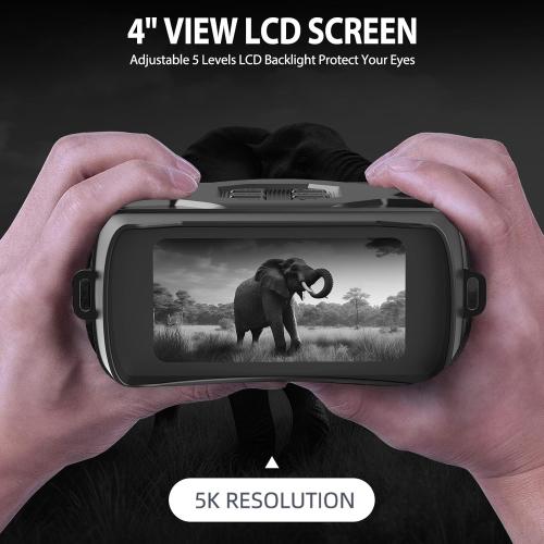 Size 32GB Night Vision Goggles 5K Infrared Binoculars 4 Large Screen Night Vision Binoculars for Adults, 10x Zoom Digital Night Vision with WiFi 32GB Memory Save Photo and Video