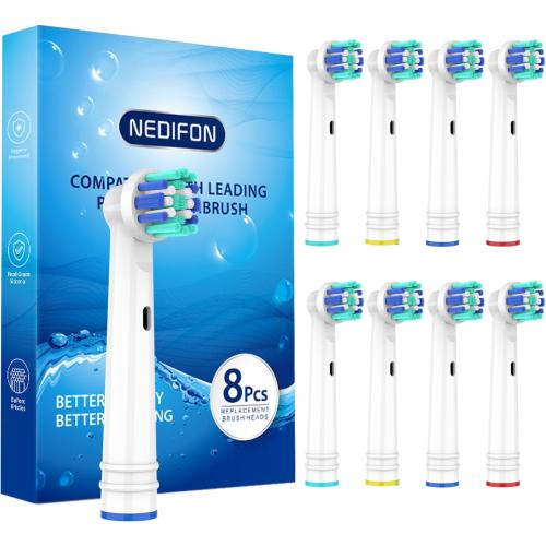 Replacement Toothbrush Heads for Oral B Braun(Individually Packaged),8 Pack Professional Electric Toothbrush Heads Compatible with Oral B 7000/Pro 1000/9600/ 5000/3000/8000 (8 Count)