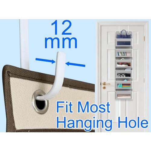 Over the Door Hooks 4Pcs L=5.5 Fit 1 3/8 Door Steel with White Rubber Coating Hanging Towel Robe Clothing Hanger for Bathroom Room Wreath Ironing Board Holder Cute Thin Single Heavy Duty