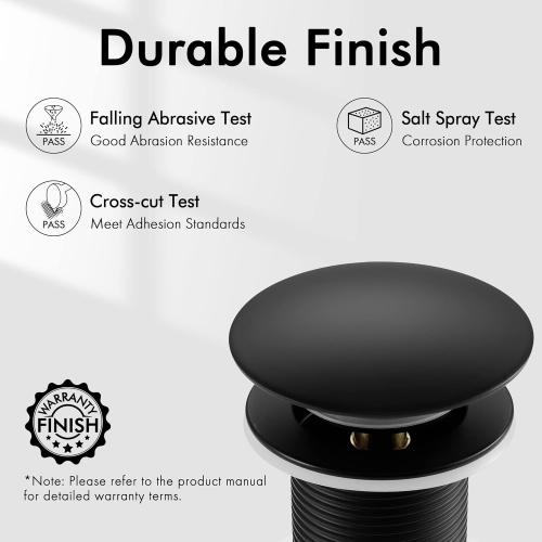 KES Bathroom Sink Drain Without Overflow Vessel