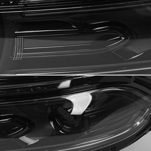 FIONE Halogen Headlights Assembly Compatible with Dodge Charger 2022 2023 Headlamp with LED DRL & Turn Signal Lights Driver Left Side LH