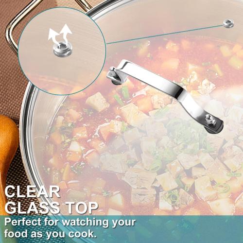 10 Inch Glass Lid for Lodge Cast Iron Skillet, 10 OXO Obsidian Frying Pan, Calphalon stainless pans and Other 10-10.25 Inch Kitchenware