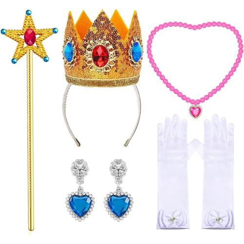 Pink Princess Costume for Girls Halloween Party Dress with Accessories 9-10. Years