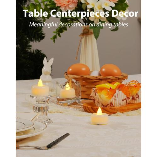 Amagic 12/24/50/100/150Pack Flameless LED Tea Lights Candles Battery Operated, Electric Fake Tealight Candles for Votive, Halloween, Christmas, Home Decor, Wedding, Table Decor (12Pack)