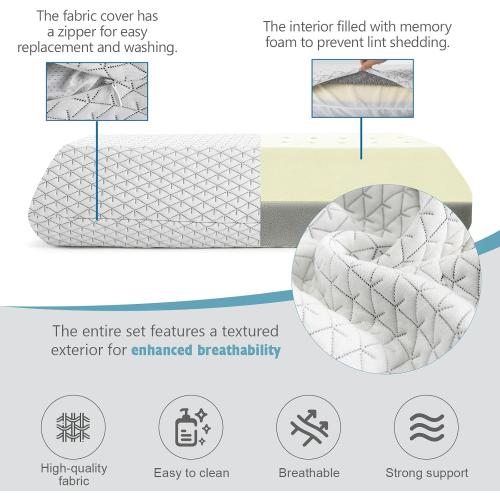 High Profile Pillow for Heavy People & Big Guys - Extra Thick Sleep Support for Broad Shoulders, Side Sleepers & Large Frame Adults 25X15X5.5”