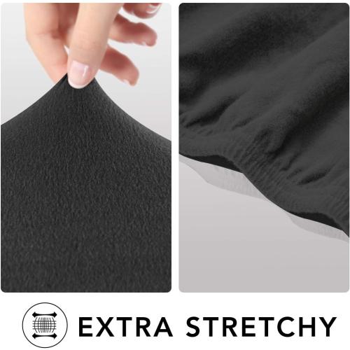 2 pack Super Stretch Sofa Slipcover – Spandex Non Slip Soft Couch Sofa Cover, Washable Furniture Protector with Non Skid Foam and Elastic Bottom for Kids, Pets （Sofa, Dark Gray）