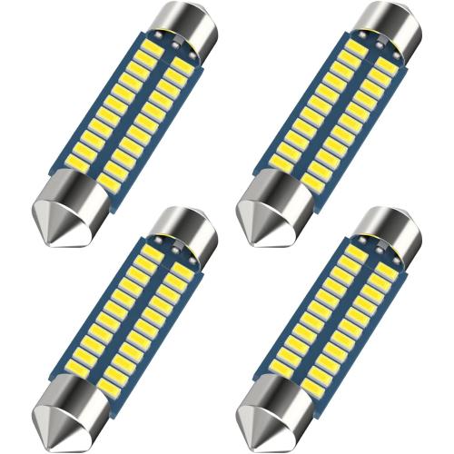 Serundo Auto 578 Led Bulb 211-2 41mm 42mm 1.65in for Car Map Light Dome Light, 6000k White Super Bright Interior Led Festoon Bulb,Pack of 4pcs
