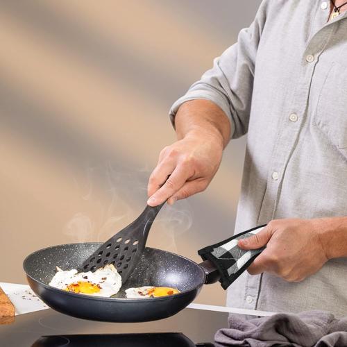 R HORSE 6Pcs Hot Handle Covers Heat Resistant Pot Pan Handle Covers Cast Iron Skillet Pot Holder Sleeves Mitt for Kitchen Baking Cooking BBQ Cookwares