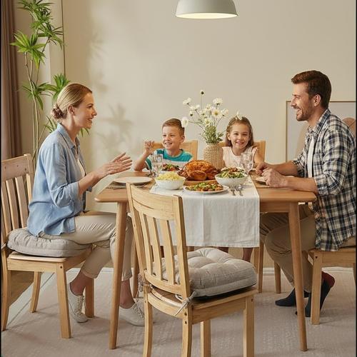 Set of 2 Seat Cushions for Dining, Tufted Indoor Chairs Pads with Ties & Non Slip Backing, Chair Cushion for Kitchen Room(8,2pcs:35x35cm)‼️light dirt and good condition‼️