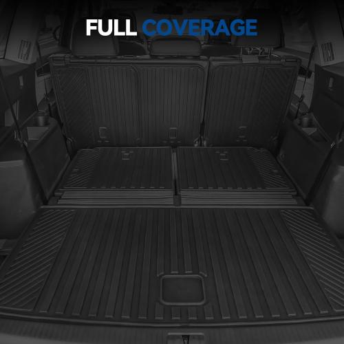 Custom Fit Floor Mats for Nissan Pathfinder 7 Seats/Captain Seat 2022-2026, All Weather TPE Floor Liners & Trunk Mat & Backrest Protectors & Door Sill Guard, Full Set Interior Accessories