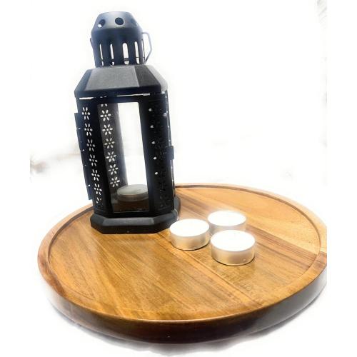 Acacia Wood Round Tray