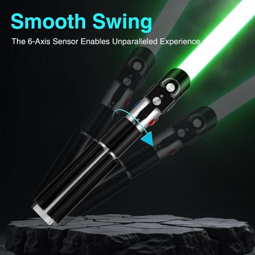 SaberLabs Lightsaber with Bluetooth App, Smooth Swing, 16 Sound Fonts, 3 Light Effects, Infinite Color Change and Motion Control. Light Saber for Adults and Cosplay. (RGB-DV)