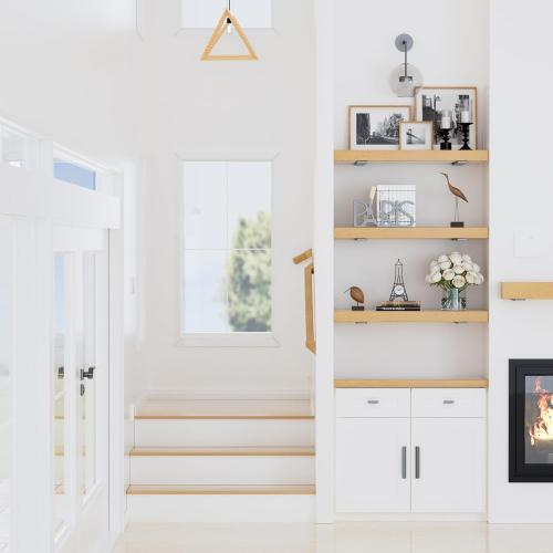 Heavy Duty Metal Shelf Brackets 6-Inch, Set of 4, Modern Black Matte Finish, 1/5 Thick Steel, Easy-to-Install, Strong Support for Shelves, Versatile & Stylish