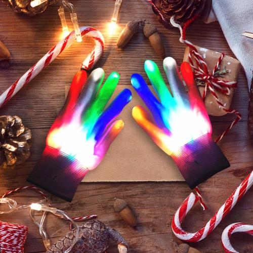 Zcargel Led Glowing Gloves Flashing Party Cosplay For Adults Children Christmas Halloween Performance Atmosphere Hand Props