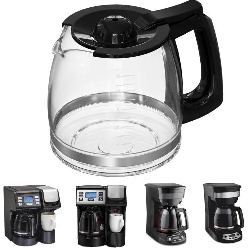 12-Cup Replacement Coffee Carafe Compatible with Hamilton Beach Coffee maker Pot 49902, 49915, 49905C, CM4309, 49317, 49467, 49611, 49904, 49934, 46230, 46290, 46293, 46294, 46299
