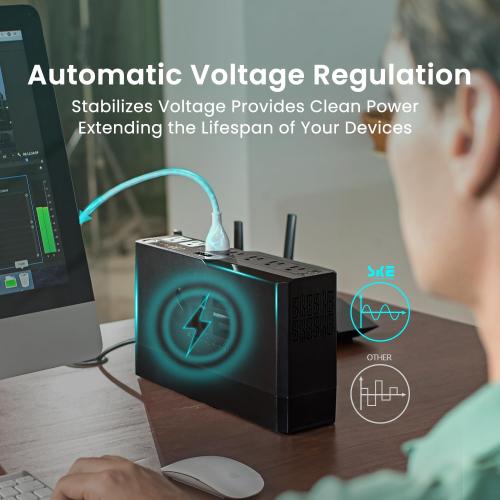 SKE 425VA/240W UPS Battery Backu Surge Protector for Computer UPS Battery Backup Uninterruptible Power Supply…, VL425