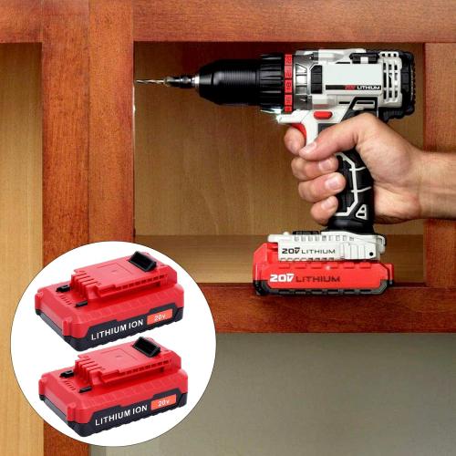 Lasica 2Pack Compatible with Porter Cable 3.0Ah 20V Battery, Replacement for Porter-Cable 20-Volt Battery PCC681L PCCK6118 PCCK647LB PCC685LP PCC682L PCC680L 20Volt MAX Cordless Tool Battery Packs (no test)