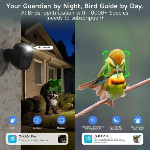5G/2.4G WiFi Security Cameras Wireless Outdoor, 2K 5G Security Camera with AI Motion Detection, Color Night Vision, Siren, IP65, 2-Way-Audio, Support Alexa&Google Assistant, Cloud/SD (1)