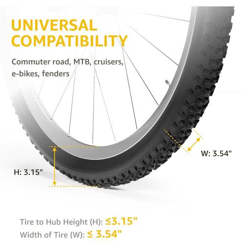 monTEK Swivel Bike Wall Mount, Bike Hangers for Garage, Space-Saving Vertical Bike Rack, Sturdy Bike Storage Rack Holds Up to 66lbs, Easy to Install, 4 Pack