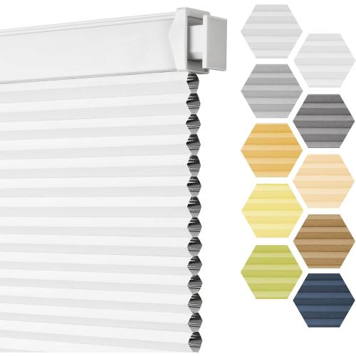 Grandekor No Drill Cordless Cellular Shades,Blackout,Honeycomb Blinds for Indoor Windows,UV Protection Privacy No Drill Blinds for Home,Door,Customer Customization
