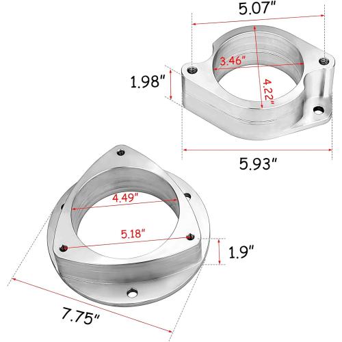 WSays 3 Shock Lift Suspension Extension Spacers Compatible with Subaru Impreza WRX WRX STi Forester XV Crosstrek 2008-2017