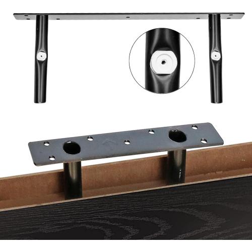 QEEIG Bathroom Shelves Over Toilet - Paper Storage Wall Mounted Farmhouse Decor Decorations Aesthetic Décor Sign Small Floating Shelf 2 1 Set 16 inch, Black (020B)