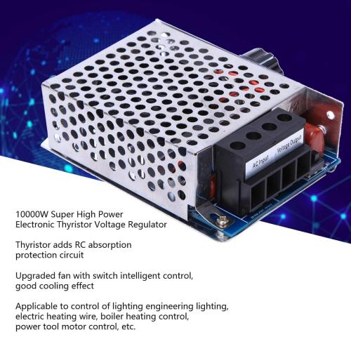 AC 110V 230V 10000W Voltage Regulator, Electronic Thyristor Voltage Regulator, SCR Voltage Regulator Dimmer, Motor Speed Controller