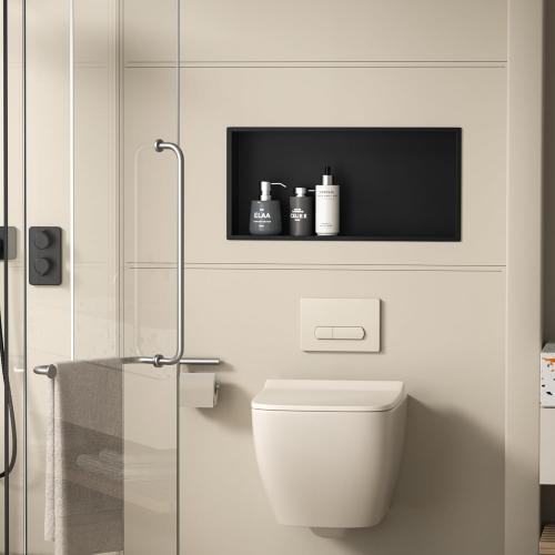 Stainless Steel Shower Niche 24 X 12 Matte Black No Tile Needed Niche Shower for Bathroom Storage Recessed Wall Niches Bathroom Shelf Over Mount Installation