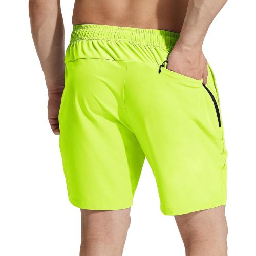 MIER Men's Workout Running Shorts 7 Inch Lightweight Athletic with Zipper Pockets No Liner Quick-Dry Gym Active Shorts size small