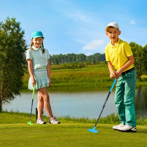 KOFULL 2 Pack Golf Putters for Men and Women Two Way Mini Golf Putter Adjustable Length Kids Putter for Right or Left Handed Suitable for Children, Teenagers, Adults