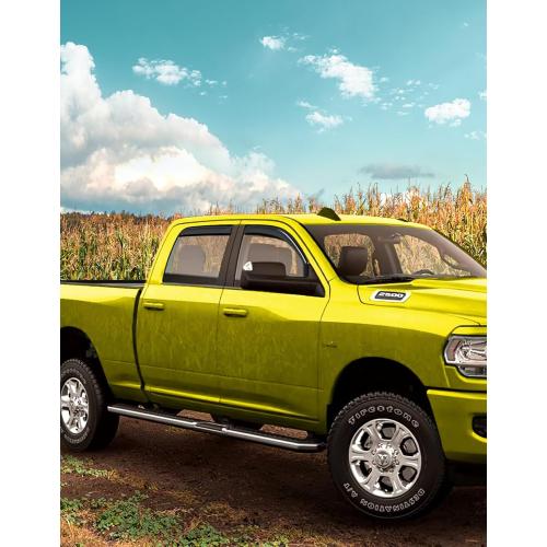 in-Channel Window Rain Guards Fit for Truck Dodge RAM 2500 3500 2019 2020 2021 2022 2023 2024 2025 Crew Cab Extra Durable Window Deflectors Vent Visors Shades Exterior Car Accessories