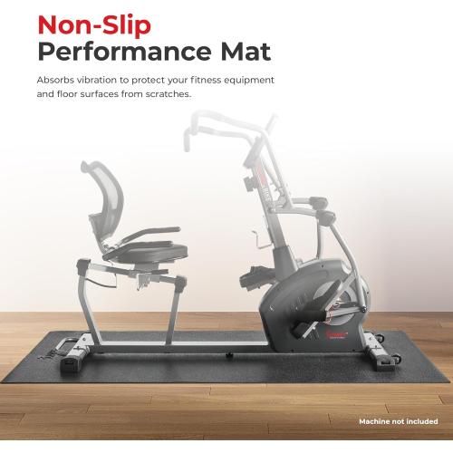 Sunny Health & Fitness Equipment Mat – Multiple Size Options – Non-Slip Floor Protection Pad for Treadmill, Bike, Elliptical, Yoga or Standing Desk and other Exercise Equipment