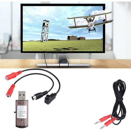 Flight Simulator USB RC Flight Simulator Flight Simulator Cable for Realflight G7 G6 G5 Phoenix 4 E2HG Remote Controller Adapter