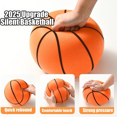Sprstar Silent Basketball Size 7 (29.5) - 2026 New Upgrade Foam Basketball Arcade Game Indoor | Ball for Quiet Dribbling and Indoor Training,Pro PU Foam Ball – Higher Bounce