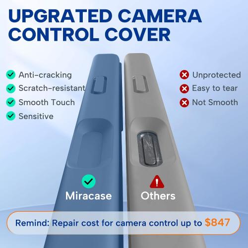Miracase Magnetic for iPhone 17 Pro Case, Silicone, Glass Blue
