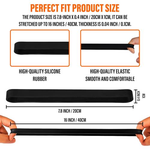 Large Black Rubber Bands Heavy Duty – Thick Wide Strong Extra Large Giant Elastic Bands Extra Wide Big Size XL Rubberbands Heavy Rubber Bands Strong Thick Wide Elastic Band Big Rubberband Heavy (10 Pieces)