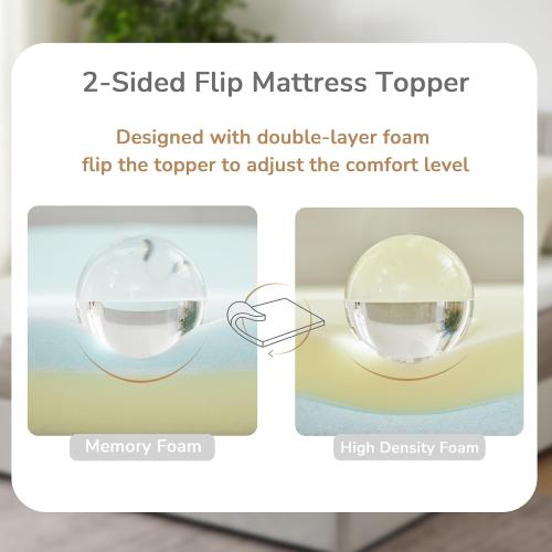 3 Inch Twin XL Mattress Topper, Memory Foam Mattress Topper, Premium Soft Topper for Back Pain, Bed Topper with Removable Soft Cover