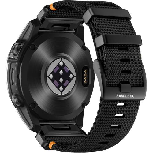 Bandletic Compatible with Garmin Instinct 2 Watch Band - 22mm Quick Fit Rugged Nylon Replacement Band for Fenix 8 E 47mm/7 6 Pro/5 Plus/Instinct 3 E 45mm/Forerunner 970 965/Approach S70 S62/Epix Pro