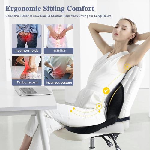 Seat Cushion for Truck Driver, Memory Foam Truck Seat Cushion with Adjustable Strap – Ergonomic Back Support & Sciatica Relief for Long Drives, Semi Truck Accessories, Dark Gray